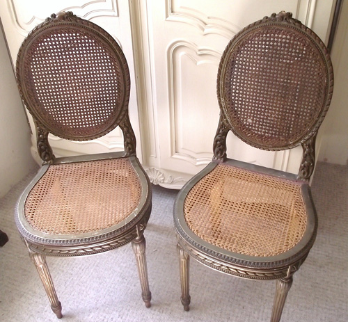 wonderful pair of cane bedroom chairs